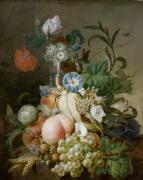 Картина Натюрморт с цветами и фруктами, Морель Ян Эверт Морель